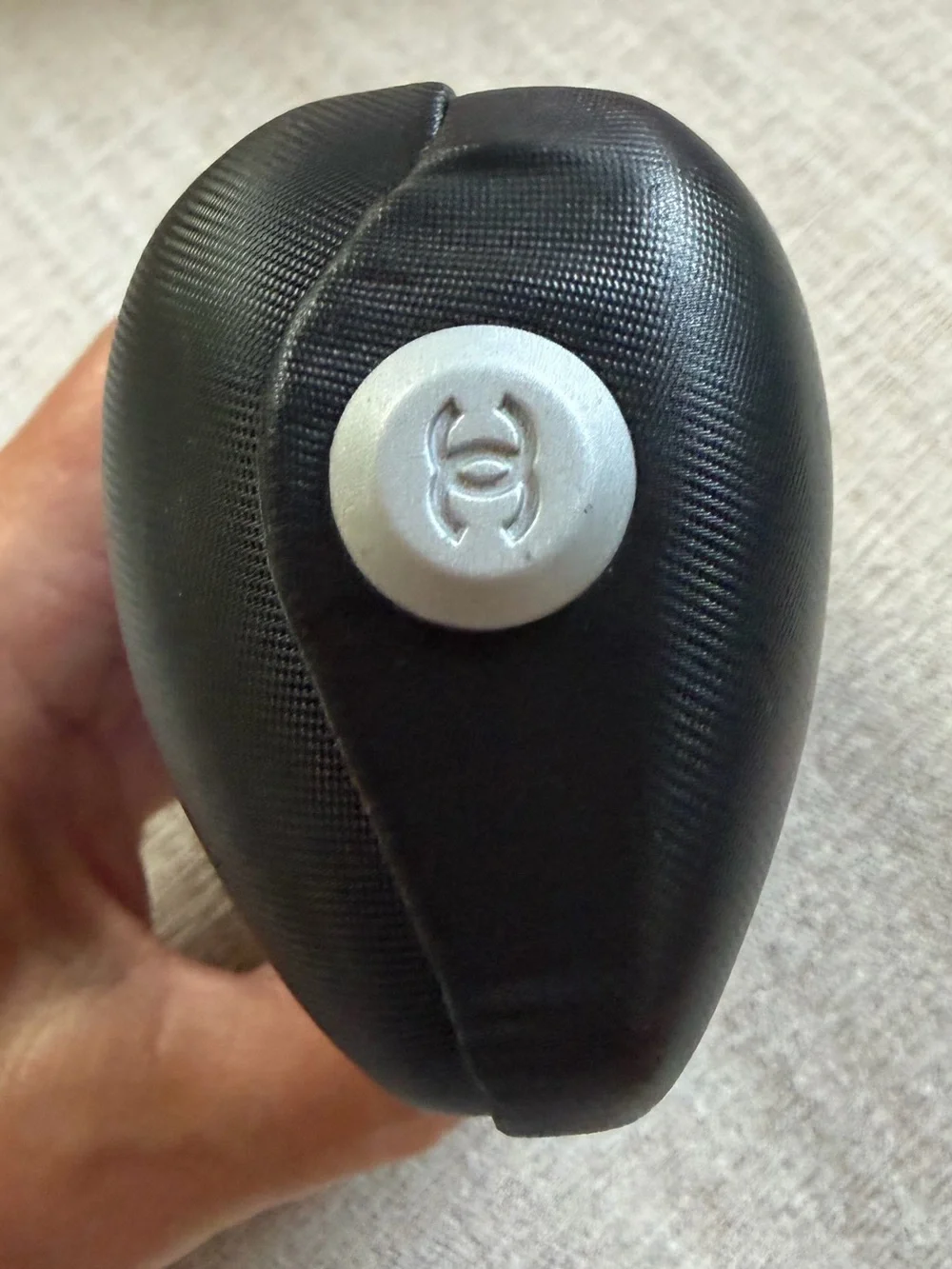 CHANEL Hard Clamshell Black Sunglass Case.